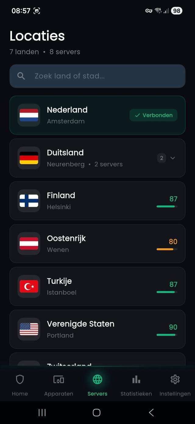 Pick your server